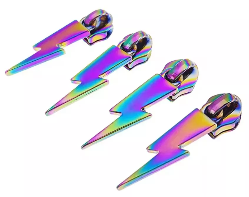 Zipper Pulls - Pkg of 4 Iridescent Lightning Bolt Zipper Pulls by Sassafras Lane Designs