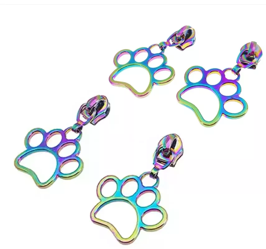 Zipper Pulls - Pkg of 4 Iridescent Paw Zipper Pulls by Sassafras Lane Designs