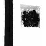 Zippers by the yard- Black w/Black Pulls