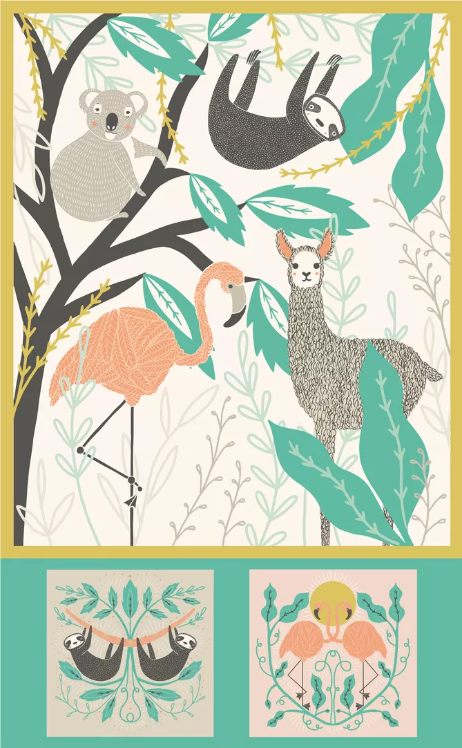 Zoology Panel 36 x 58 Multi